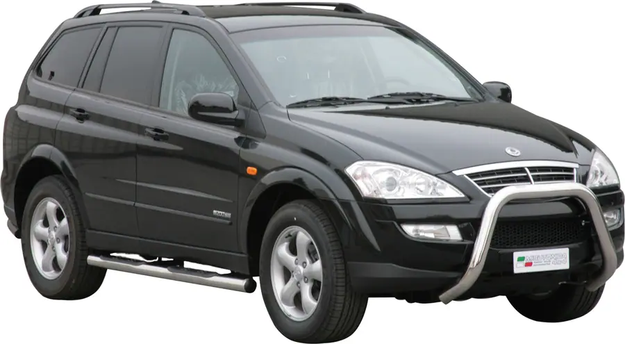 Super bar, EC approved ø76, mirror polished — SsangYong Kyron (2007–)