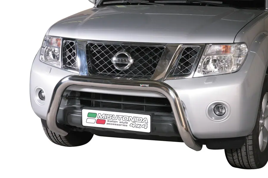 Esikaitseraud Super, EÜ tüübikinnitusega ø76, poleeritud — Nissan Navara (2010–2015)