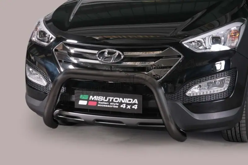 Esikaitseraud Super, EÜ tüübikinnitusega ø76, must — Hyundai Santa Fe (2012–)