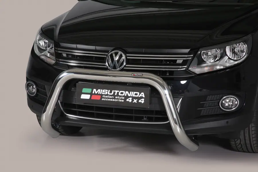 Super bar, EC approved ø76, mirror polished — Volkswagen Tiguan (2007–2015)