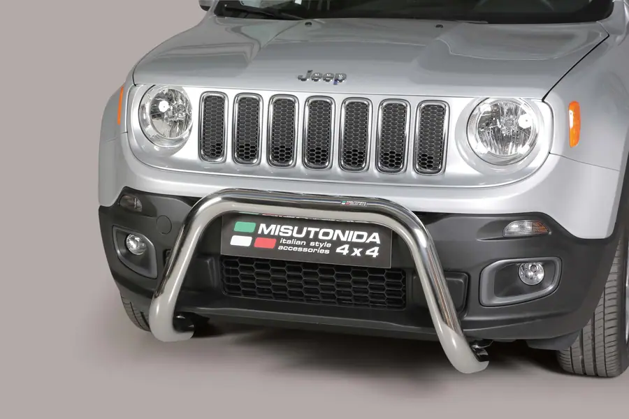 Super bar, EC approved ø76, mirror polished — Jeep Renegade (2014–2018)