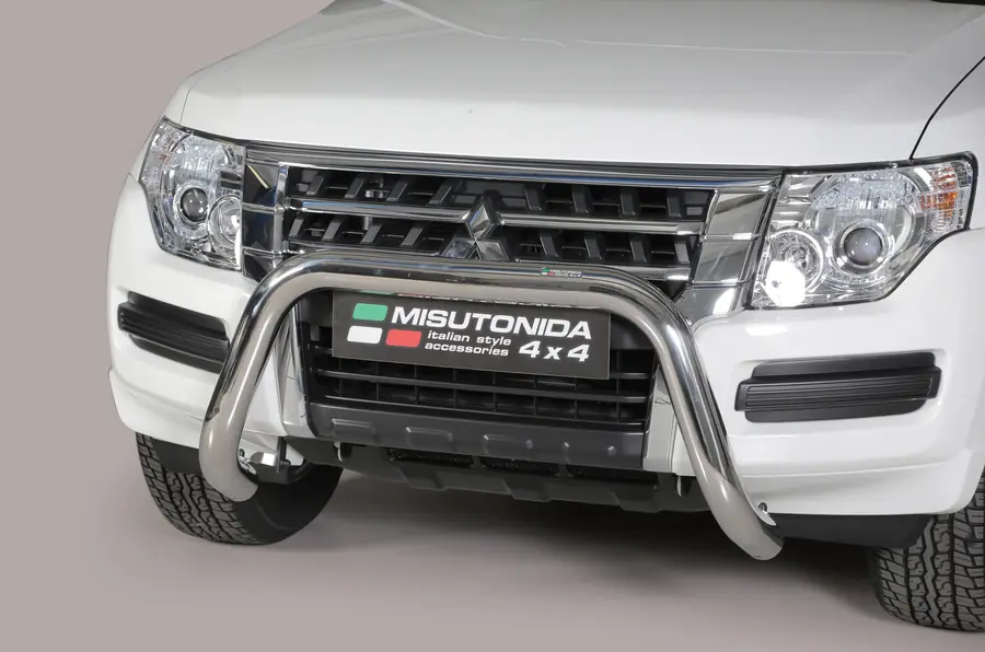 Esikaitseraud Super, EÜ tüübikinnitusega ø76, poleeritud — Mitsubishi Pajero (2014–)