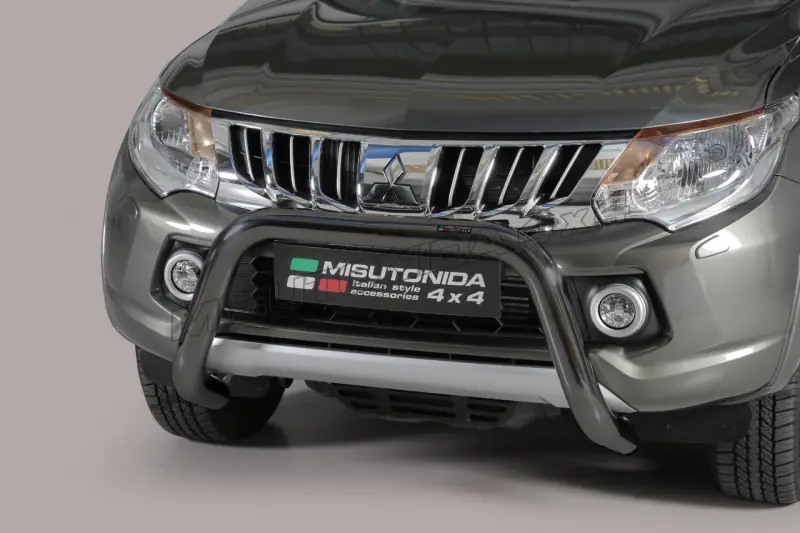Super bar, EC approved ø76, black — Mitsubishi L200 (2015–2019)
