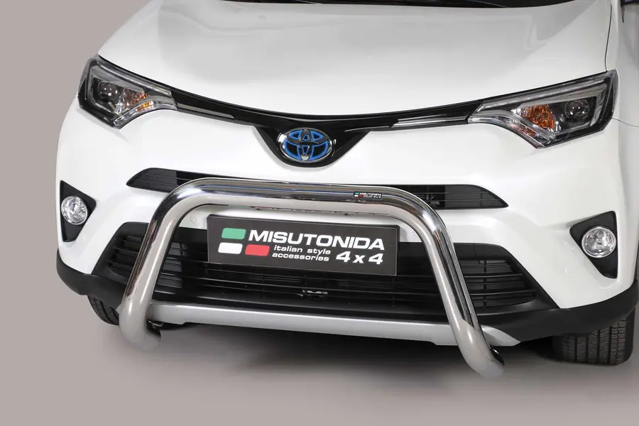 Super bar, EC approved ø76, mirror polished — Toyota RAV4 (2016–2018)