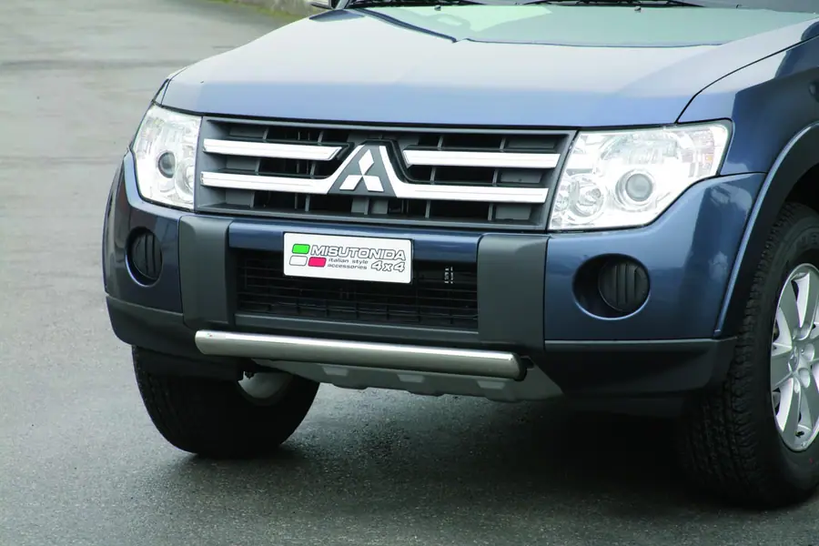 Oval front protection øovaal, mirror polished — Mitsubishi Pajero (2007–2014)