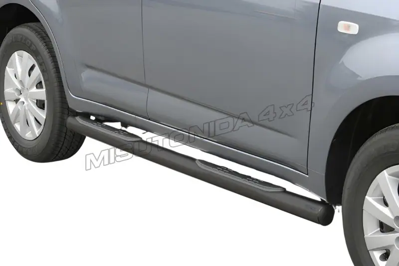 Пороги Grand Pedana с пластиковыми накладками ø76, чёрная — Daihatsu Terios (2006–2009)
