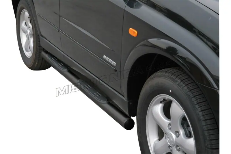 Grand Pedana side steps with plastic treads ø76, black — SsangYong Kyron (2007–)