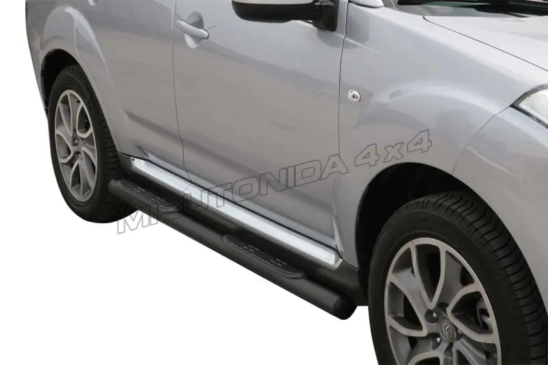 Пороги Grand Pedana с пластиковыми накладками ø76, чёрная — Citroën C-Crosser (2008–)