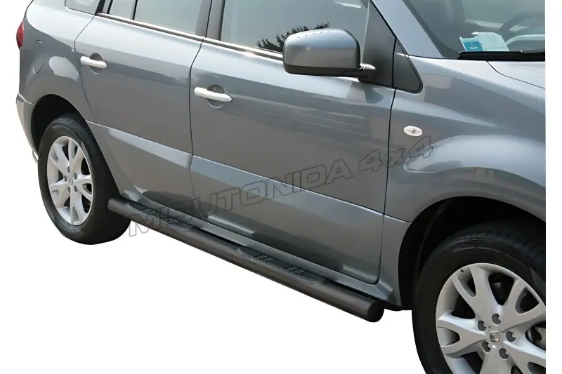 Grand Pedana side steps with plastic treads ø76, black — Renault Koleos (2008–2011)
