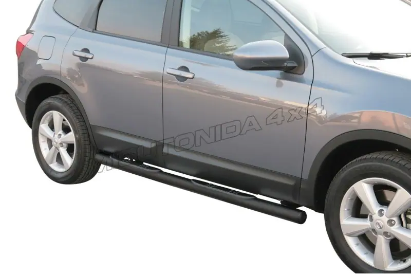 Grand Pedana side steps with plastic treads ø76, black — Nissan Qashqai +2 (2008–)