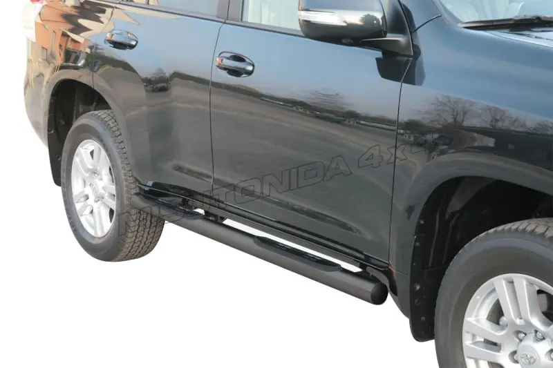 Grand Pedana side steps with plastic treads ø76, black — Toyota Land Cruiser 150 (2010–2013)