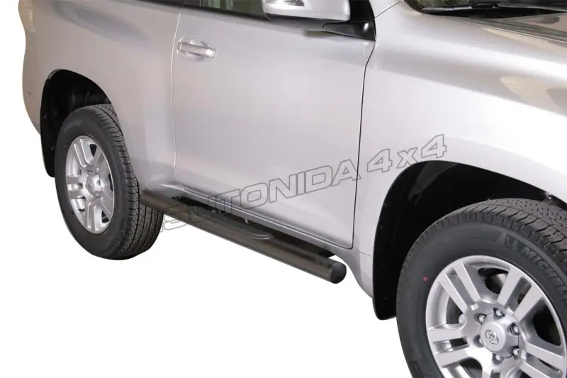Grand Pedana side steps with plastic treads ø76, black — Toyota Land Cruiser 150 (2010–2013)