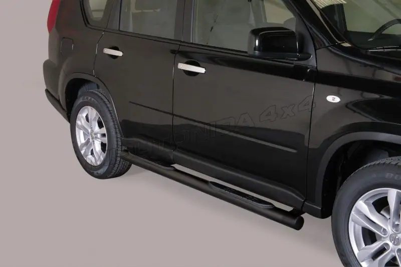 Grand Pedana side steps with plastic treads ø76, black — Nissan X-Trail (2010–2014)