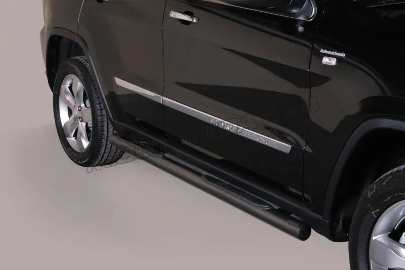 Grand Pedana side steps with plastic treads ø76, black — Jeep Grand Cherokee (2011–2014)