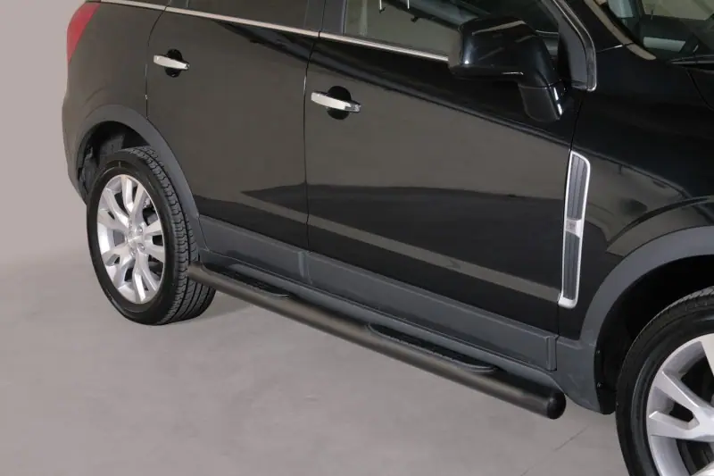 Grand Pedana side steps with plastic treads ø76, black — Opel Antara (2011–)