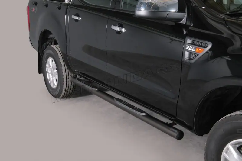 Grand Pedana side steps with plastic treads ø76, black — Ford Ranger (2012–2016)