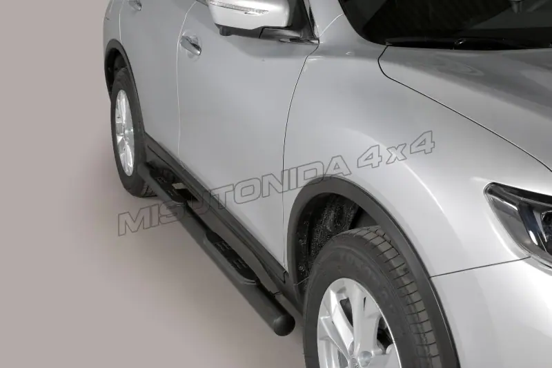 Grand Pedana side steps with plastic treads ø76, black — Nissan X-Trail (2014–2017)