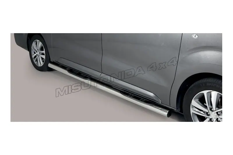 Grand Pedana side steps with plastic treads ø76, mirror polished — Citroën Jumpy (2016–)
