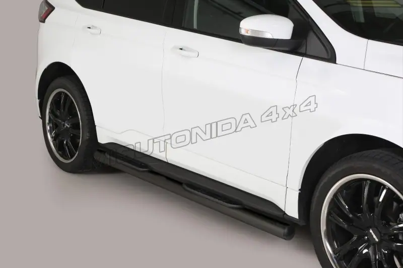 Grand Pedana side steps with plastic treads ø76, black — Ford Edge (2016–2018)