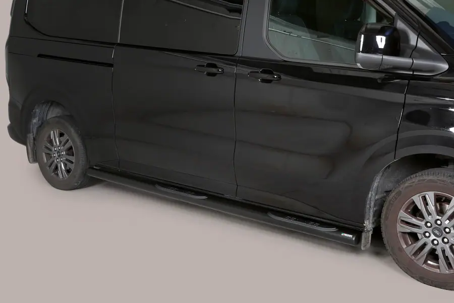Grand Pedana side steps with plastic treads ø76, black — Ford Tourneo Custom (2024–)