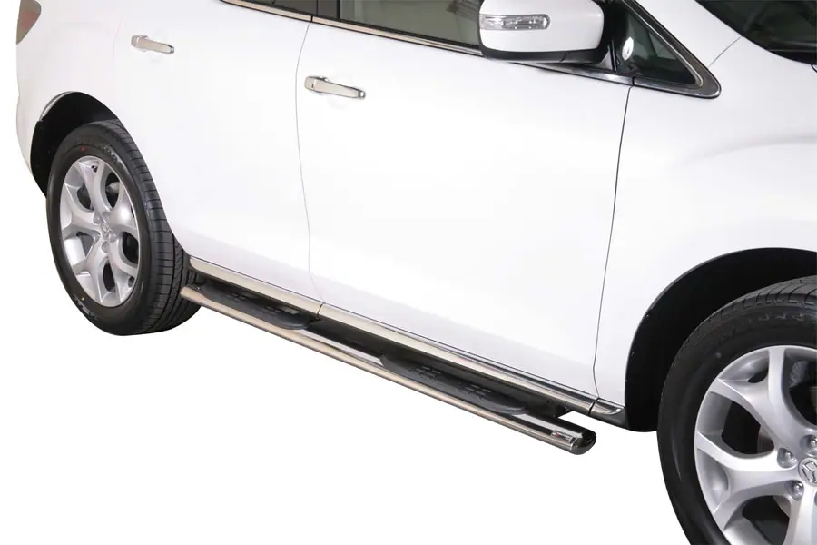 Oval Grand Pedana side steps with plastic treads øovaal, mirror polished — Mazda CX-7 (2010–)