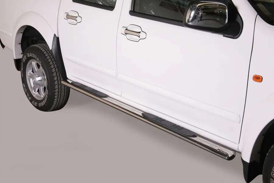 Oval Grand Pedana side steps with plastic treads øovaal, mirror polished — Great Wall Steed (2011–)