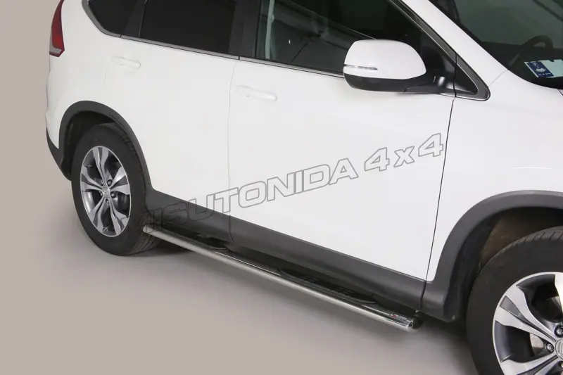 Oval Grand Pedana side steps with plastic treads øovaal, mirror polished — Honda CR-V (2012–2015)