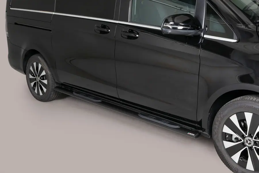 Oval Grand Pedana side steps with plastic treads øovaal, black — Mercedes-Benz V-Class (2014–)