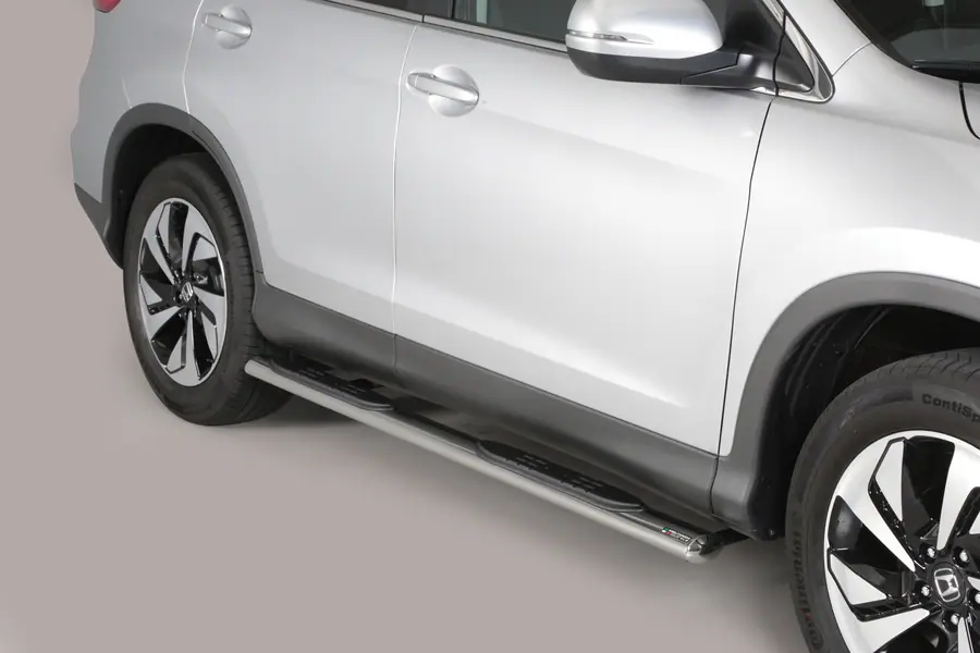 Oval Grand Pedana side steps with plastic treads øovaal, mirror polished — Honda CR-V (2016–2018)