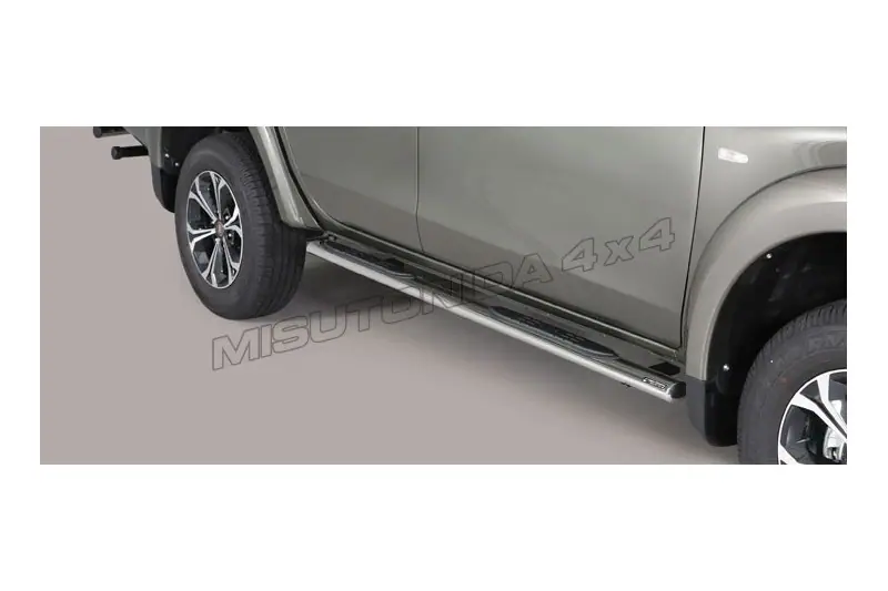 Oval Grand Pedana side steps with plastic treads øovaal, mirror polished — Fiat Fullback (2015–)