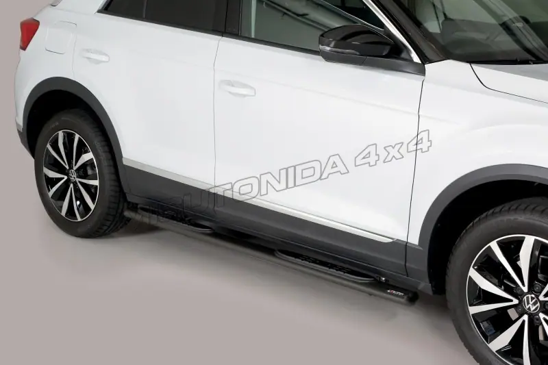 Oval Grand Pedana side steps with plastic treads øovaal, black — Volkswagen T-Roc (2017–)