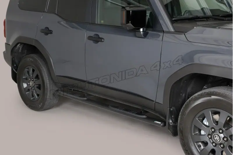 Oval Grand Pedana side steps with plastic treads øovaal, black — Toyota Land Cruiser 250 (2024–)