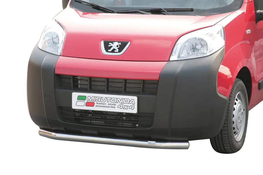 Large front bar ø63, mirror polished — Peugeot Bipper (2008–)
