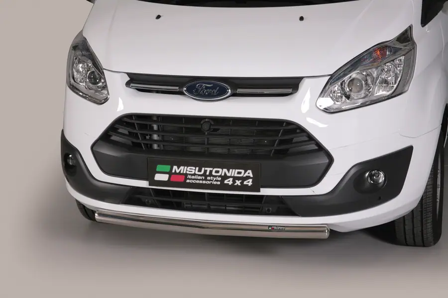 Large front bar ø63, mirror polished — Ford Transit Custom (2012–2018)
