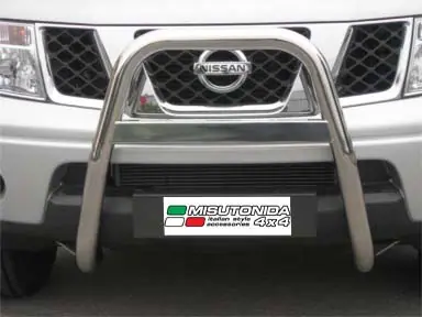 High medium bar ø63, mirror polished — Nissan Navara (2005–2010)