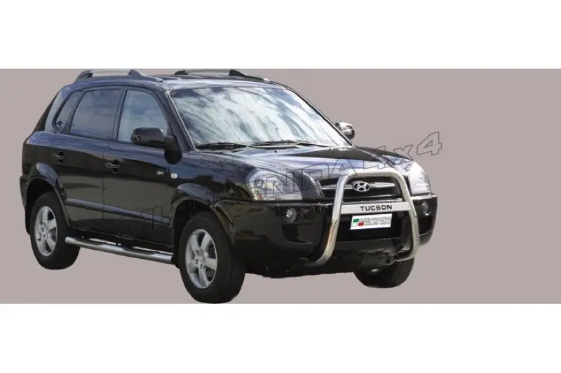 Высокая дуга Medium, с гравировкой ø63, полированная — Hyundai Tucson (2004–2014)