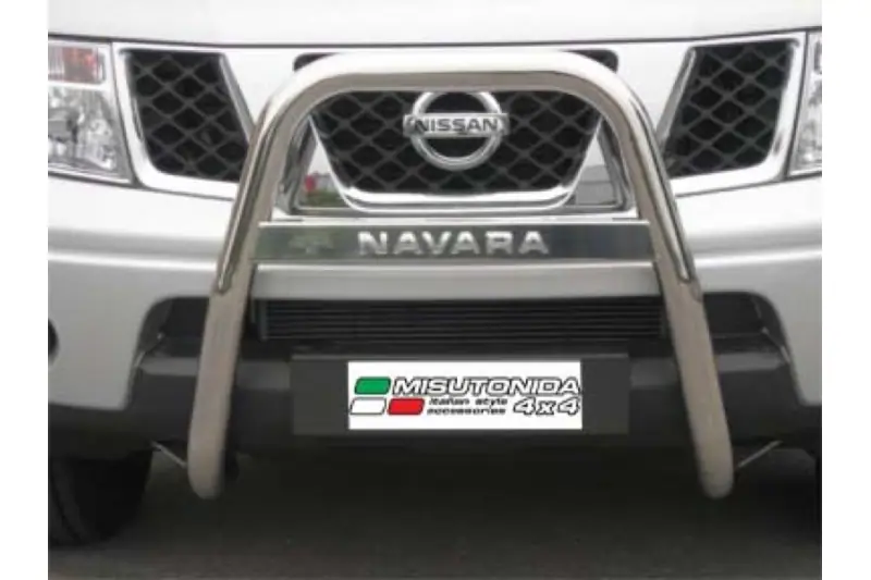 High medium bar, engraved ø63, mirror polished — Nissan Navara (2005–2010)