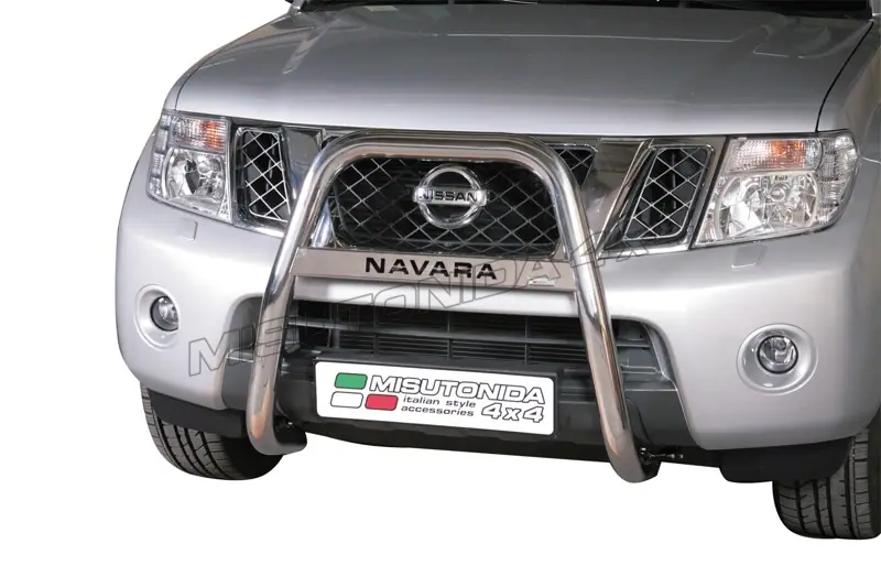 High medium bar, engraved ø63, mirror polished — Nissan Navara (2010–2015)