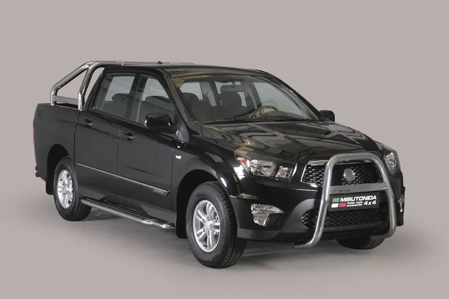 High medium bar, engraved ø76, mirror polished — SsangYong Actyon Sports (2012–)