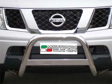 Medium bar ø63, mirror polished — Nissan Navara (2005–2010)