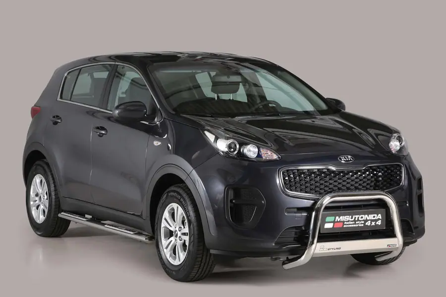 Medium bar ø63, mirror polished — Kia Sportage (2016–2017)