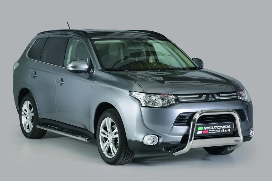 Medium bar, engraved ø63, mirror polished — Mitsubishi Outlander (2012–2015)