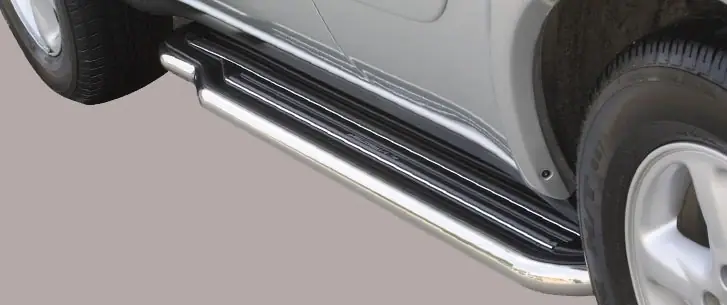 Short side steps ø50, mirror polished — Toyota RAV4 (2006–2010)