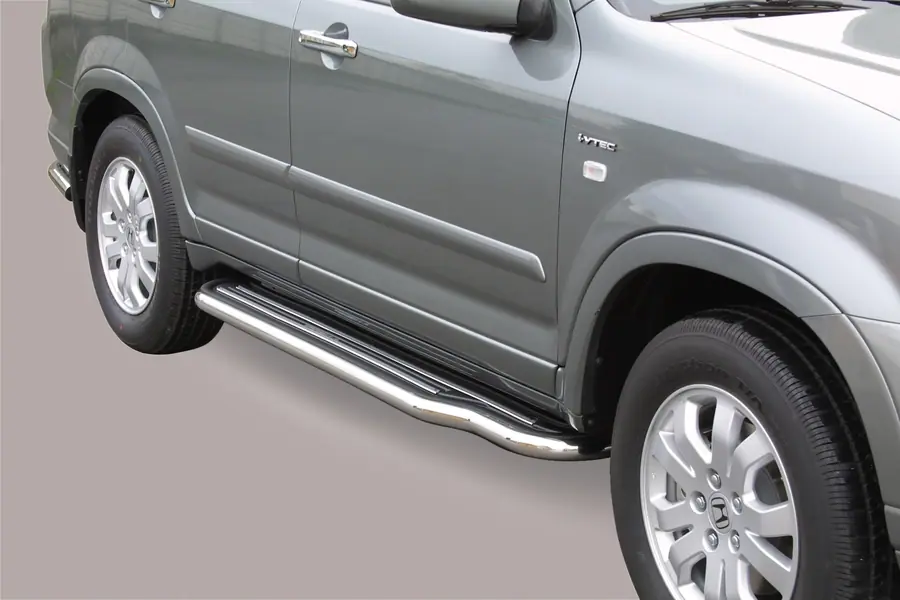Long side steps ø50, mirror polished — Honda CR-V (2005–2006)