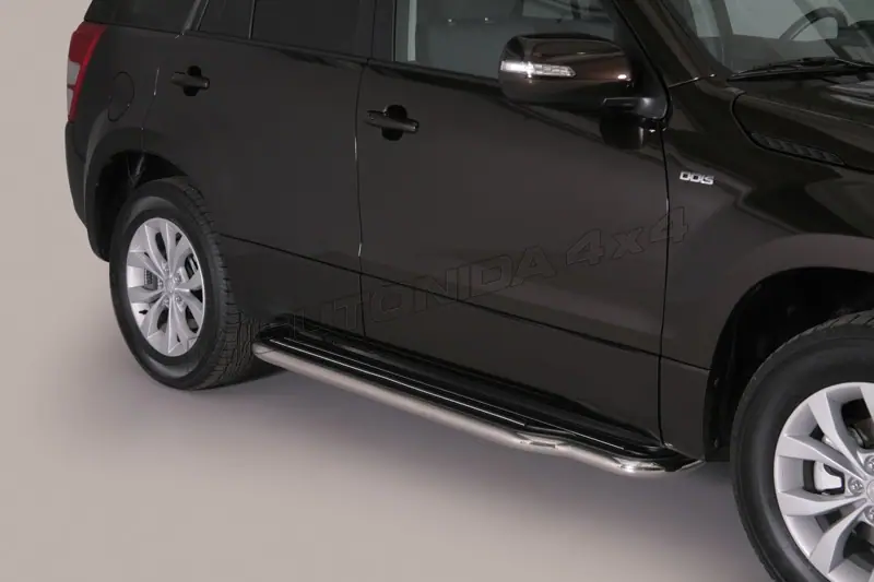 Short side steps ø50, mirror polished — Suzuki Grand Vitara (2005–2008)