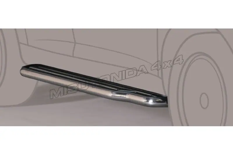 Long side steps ø50, mirror polished — Mitsubishi L200 (2006–2009)