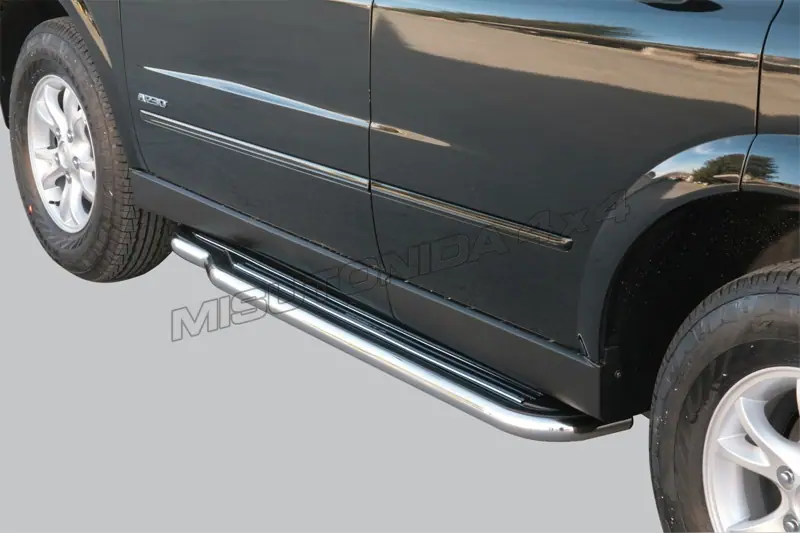 Пороги длинные ø50, полированная — SsangYong Actyon (2006–)