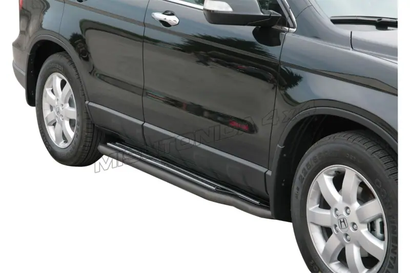 Long side steps ø50, black — Honda CR-V (2007–2009)