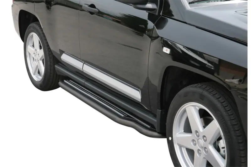 Пороги длинные ø50, чёрная — Jeep Compass (2007–2010)