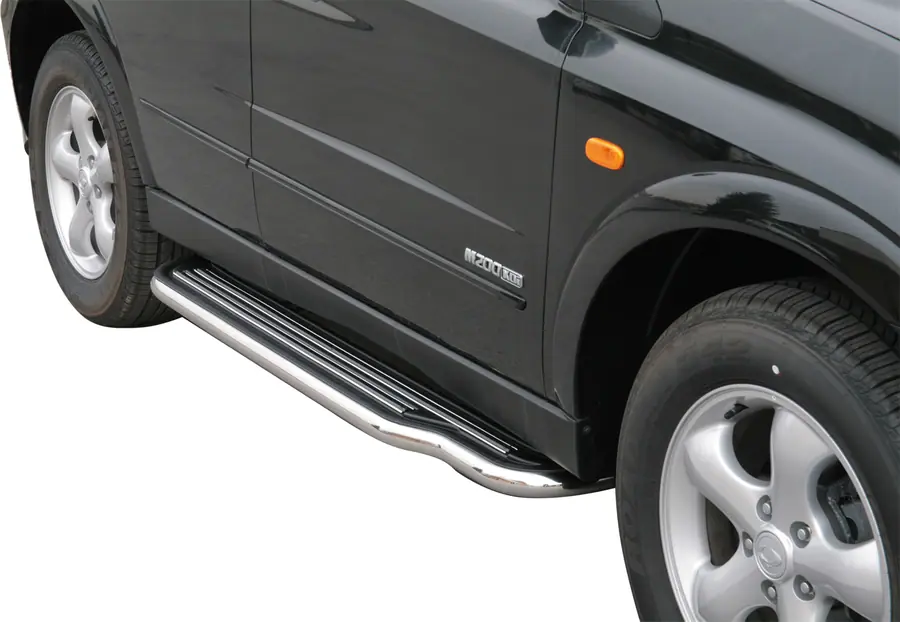 Long side steps ø50, mirror polished — SsangYong Kyron (2007–)
